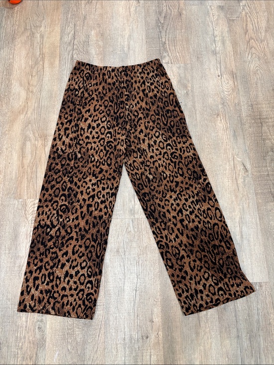 Chico's Pants - Chico's Leopard Print Wide-Leg Pull-On Pants - Brown & Black